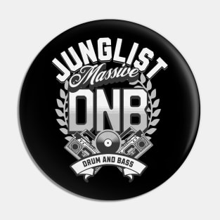 DNB - Junglist Massive  (white/grey) Pin