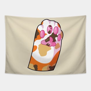 cute little calico cat's paw saying hello! Tapestry