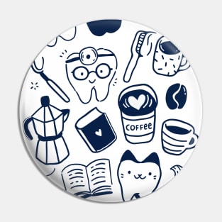 For dentist who loves cats, books and coffee Pin