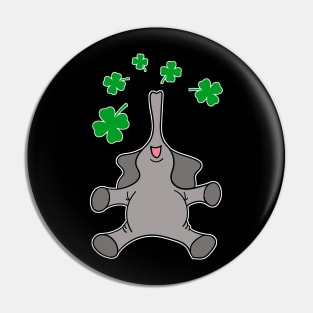 St. Patrick's Day Shamrock Elephant Pin