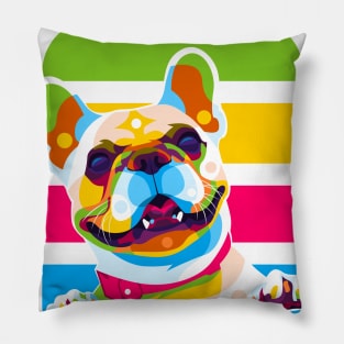 Little Pitbull Colorful Pop Art Pillow