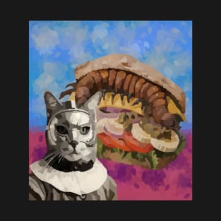 watercolor centipede sandwich with cat T-Shirt
