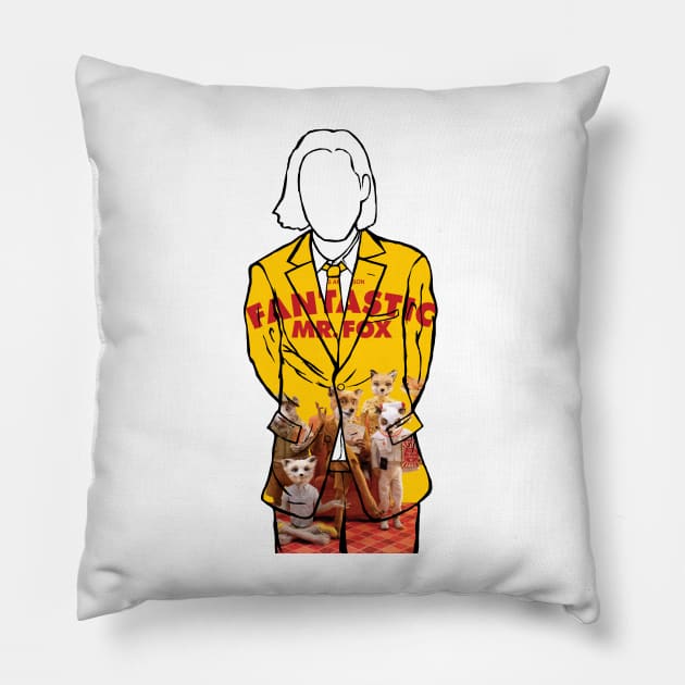 Wes Anderson (Fantastic Mr. Fox) Pillow by Youre-So-Punny