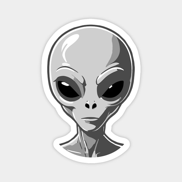 Grey Alien toon Magnet by roswellboutique