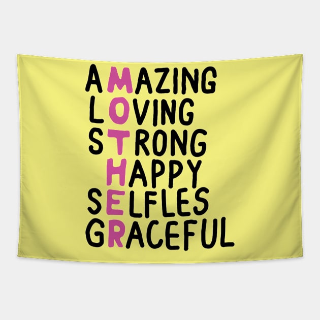 Loving Mom Quote - Best Mom Tapestry by Artistic muss