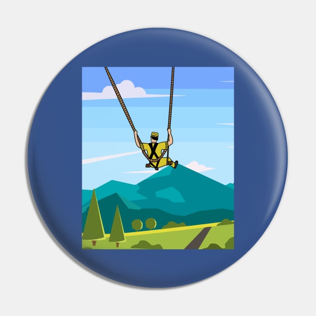 Bungee Jumping Jump To Freedom Pin by flofin