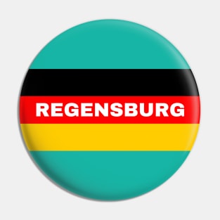 Regensburg City in German Flag Pin