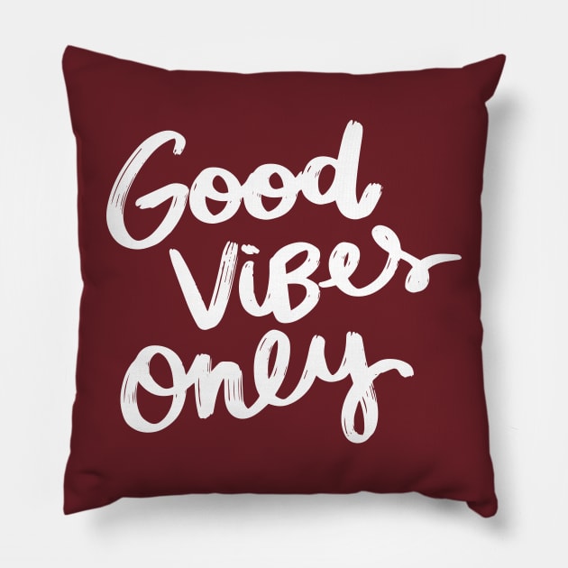 Good Vibes Only Pillow by Madhav