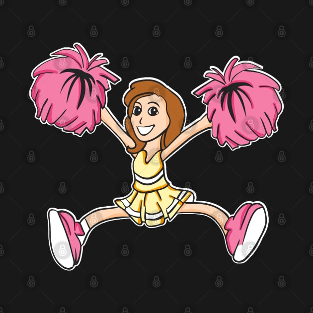 Cute Cheerleader Girl - T-Shirt or Gift for every Cheer Girl, Mom or Cheerleading Girls by Shirtbubble