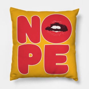 NOPE - Original Typographic Statement Design Pillow