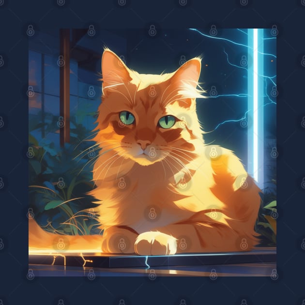 Elegant Electric Cat by Spaceboyishere