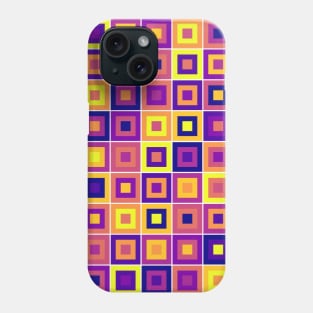 Abstract Square Geometric | Pop Fashion Modern Fusion Layered Blue Red Yellow Regular Phone Case