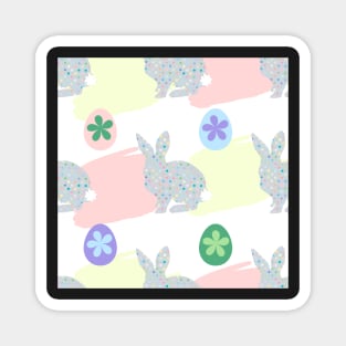 Bunny Easter pattern Magnet