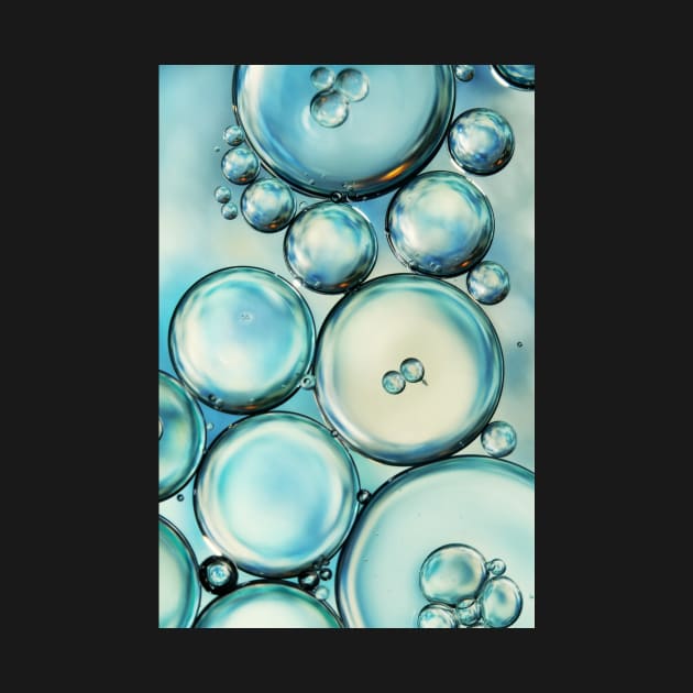 Sky Blue Bubble Abstract by SharonJ