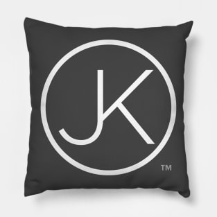 JK logo (white colorway) Pillow
