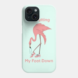 Flamingo and quote I'm putting my foot down Phone Case