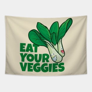 Eat Your Veggies - Mustard Version Tapestry