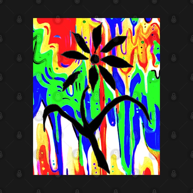 pop art spray abstract flower by LowEndGraphics