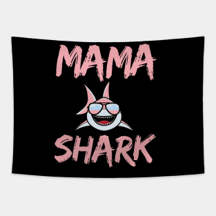 Funny mama shark mothers day gift Cute Cool Summer Momny Tapestry