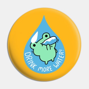 Drink more water - Froggy Pin