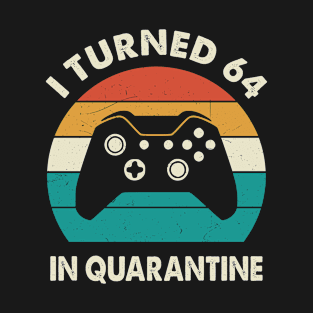 I Turned 64 In Quarantine - Sunset Retro Vintage 1956 64th Birthday Gift T-Shirt