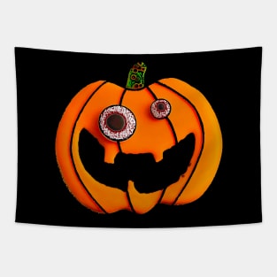 Cute Spooky Halloween Wiggly Eyes Jack O Lantern Cookie Lover Tapestry