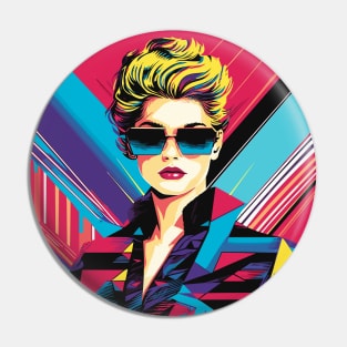 Beyond Time: A Timeless Woman of the 80s Pin