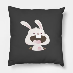 Rabbit in hole Pillow