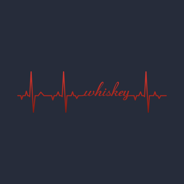 Discover Whiskey EKG - Whiskey - T-Shirt