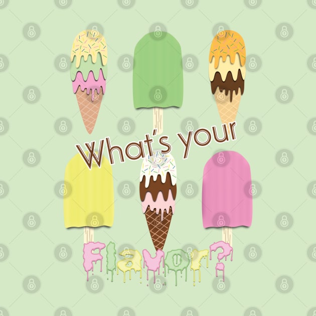 What's Your Flavor? Cute Ice Cream Cones & Popsicle Ice Blocks Pattern by karenmcfarland13