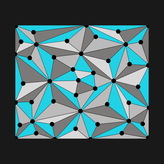 Abstract geometric pattern - gray and blue. by kerens