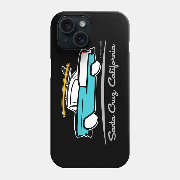 1955 Chevrolet Hardtop Coupe Santa Cruz California Gone Surfing Phone Case by PauHanaDesign