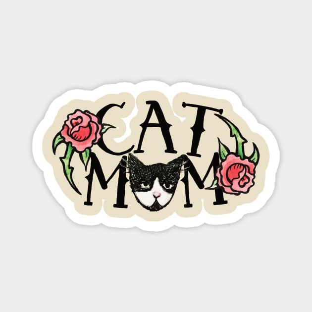 Cat Mom Magnet by bubbsnugg