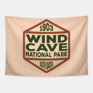 Wind Cave National Park badge Tapestry