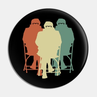 Funny Bernie Sanders Mittens Meme Silhouette Pin