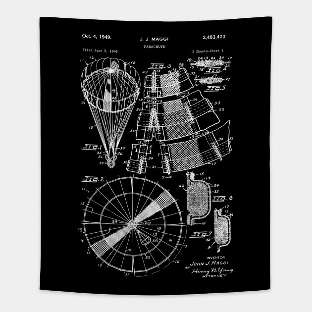 Skydiving Gift Ideas Parachute Patent Invention Skydiving Gift