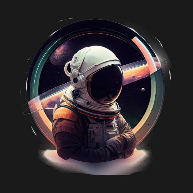 Astronaut on Saturn by ArtOfArtiglio