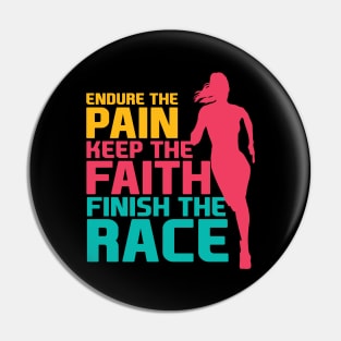 Finish the Race Women - Motivational Pin