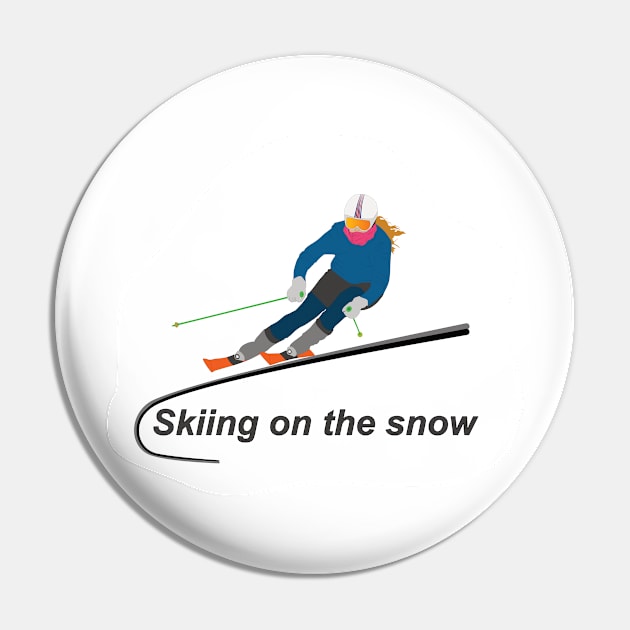 Athlete skiing on snowy mountain Pin by GiCapgraphics