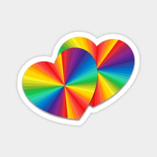 Rainbow Hearts Magnet