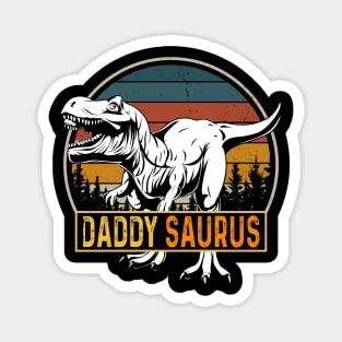 Daddy saurus T Rex Dinosaur Men DaddySaurus Family Matching Magnet