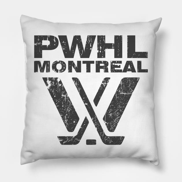 PWHL Montreal - PWHL RETRO Pillow by katroxdesignshopart444