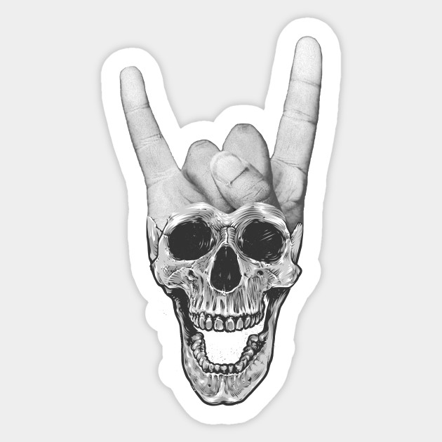 Heavy Metal Music Skull Devil Horn Hand Sign - Heavy Metal Devil Horn ...