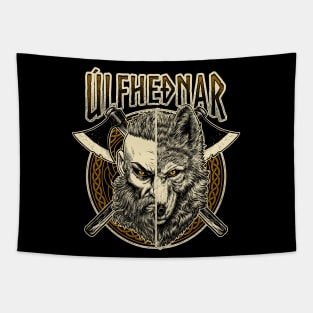 Viking Wolf Warrior Ulfhednar Norse Pagan Tapestry