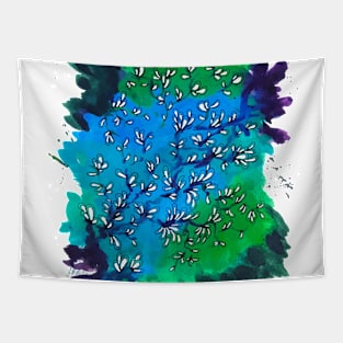 Green Plants Abstract Tapestry