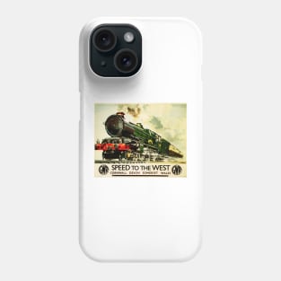 Speed To The West GWR Advertisement Vintage Steam Train Locomotive Phone Case