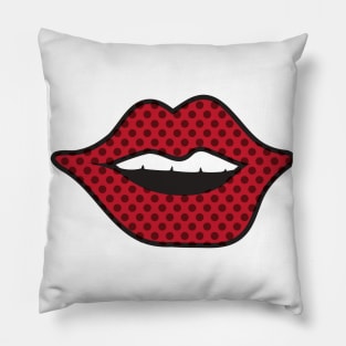 Pop Art Red Lips Pillow