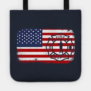 Firefighter American Flag Tote