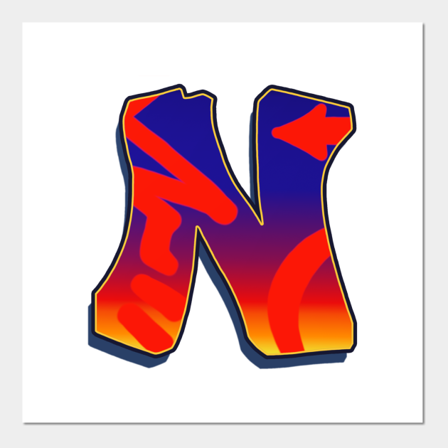 Letter N Night Sky Graffiti Posters And Art Prints Teepublic