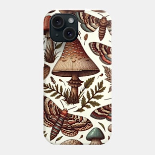 Mushrooms and Moths Phone Case